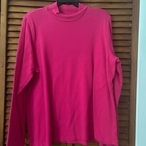 Kim  Rogers Fuchsia Cotton Top long sleeve new without tags